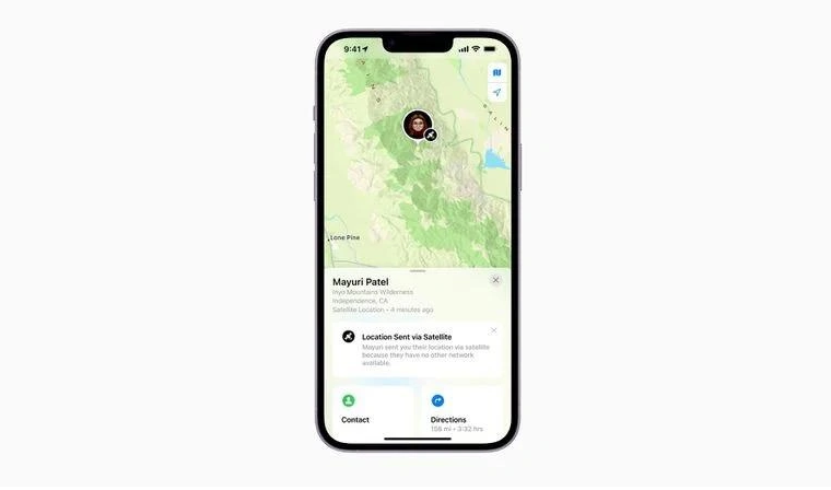 达州苹果14维修分享iPhone14系列中 FindMy功能通过卫星分享位置方法教程 